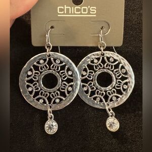 0101-Chico's Silver Dangle Earrings
